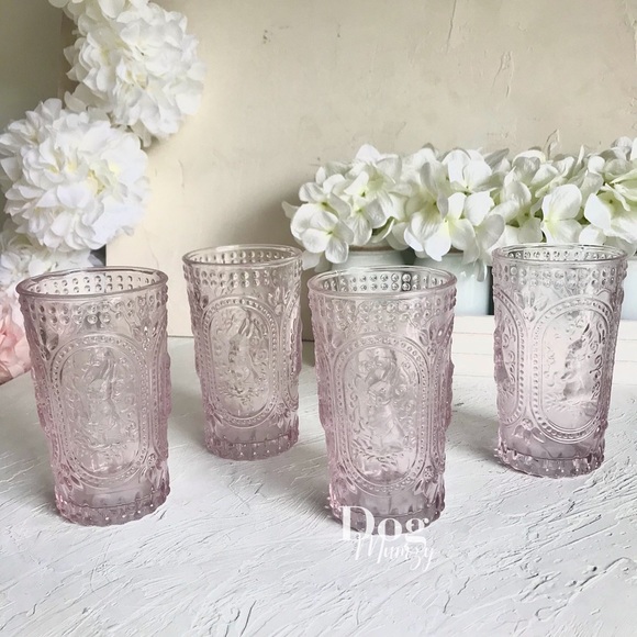 Dining 4 Pink Easter Hobnail Highball Glass Poshmark